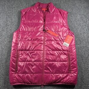 New Redvanly Mens M Bolton Puffer Vest Full Zip Lightweight Sangria